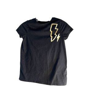 Cat & Jack Girls Graphic T-Shirt Black/Gold Size L 10-12